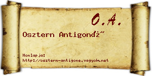 Osztern Antigoné névjegykártya